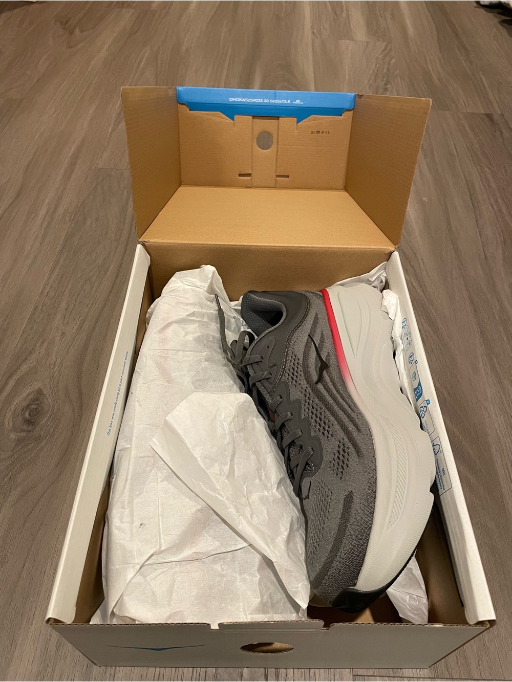 New Men’s Hoka Bondi 9 Running Shoes — Gray — Size 11.5 - Picture 2 of 8